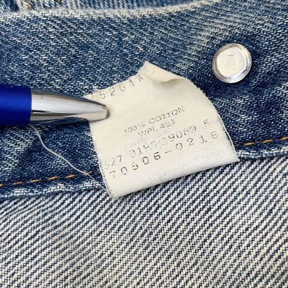 Levi's Denim Trucker Jacket Men's 38 Vintage 70506-0216 Distressed Faded Stained - Picture 9 of 15